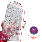 Molde Policarbonato Semiesfera x 24